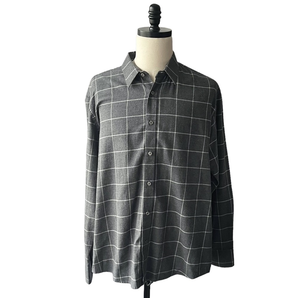 UNTUCKit Grey Flannel Windowpane Check | XXL - Picture 3 of 8